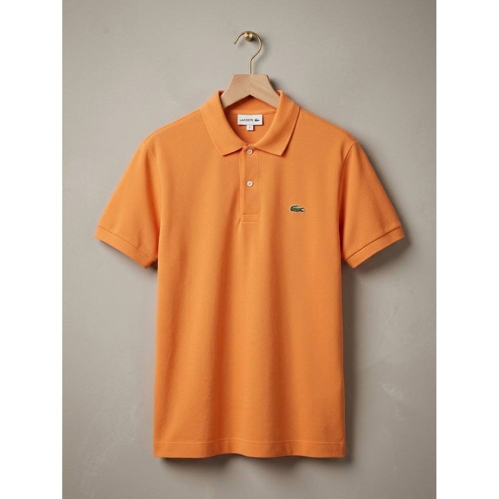 Lacoste Mens Classic Fit Pique Polo Shirt Orange Size 7 XL Short Sleeve FAB713